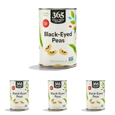 365 by Whole Foods Market, Peas Black Eyed No Salt Added, 15.5 Ounce (Pack of 4)