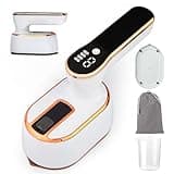 1000w Travel Steamer Iron for Clothes LED Portable Mini Steam Ironing Machine Handheld Small Travel Size Traveling Garment Hand Held Steamer for Clothing Travel Dorm Essentials College Home Room white