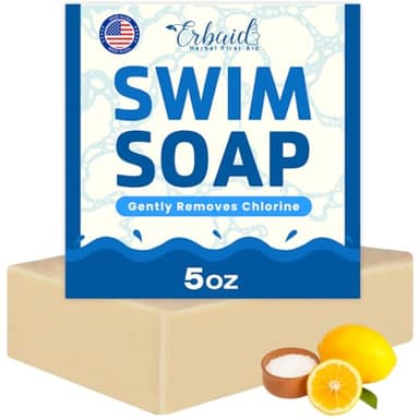 Swimmers Shampoo – Chlorine Removal Body Wash – Natural Face & Body Soap Bar – Removes Chlorine, Salt, Bromine, Hard Water & Sunscreen – Gentle Moisturizing After Swim Care – Made in USA for All Ages