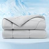 Bedsure Cooling Comforter Queen Size- GentleSoft™ Double Sided Cooling Blanket for Hot Sleepers, Q-Max>0.4, Breathable & Lightweight Duvet Insert, Gifts for Women, Men, Grey, 88x88 Inches