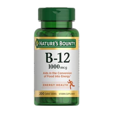 Nature's Bounty Vitamin B12 1000 mcg Supplements, Supports Energy Metabolism, 200 Ct