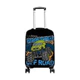 Hapuxt Luggage Cover Spandex Travel Suitcase Protector Green Monster Truck Boy Washable Baggage Cover M Fits 22-24 Inch Luggage