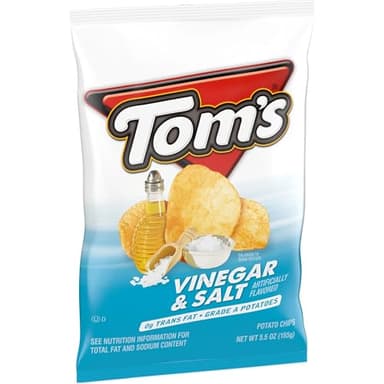 Tom's Vingear & Salt Potato Chips | 2.5 Ounce 21 Count, Riega Snacks