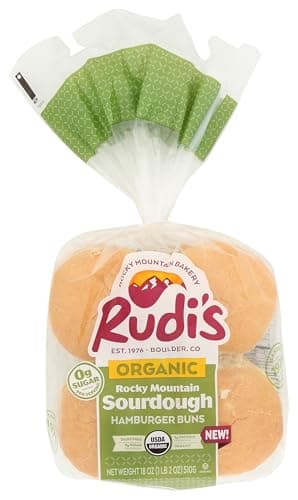 Rudis Bakery Organic Sourdough Hamburger Buns, 18 Oz