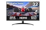 LG 32UR500K-B Ultrafine 32-inch 4K UHD (3840x2160) Computer Monitor HDR10 Built-in Speaker x2 OnScreen Control Reader Mode Flicker Safe Borderless Design HDMIx2 DisplayPort Black