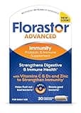 Florastor Select Immunity Boost Daily Probiotic & Immune Support Supplement for Women and Men, Saccharomyces Boulardii CNCM I-745 Plus Zinc, Vitamin C & D3 (30 Capsules)