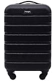 Wrangler Hardside Spinner Carry-On Luggage, Black, 20-Inch