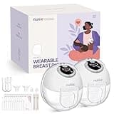 Nuliie Hands-Free Breast Pump, Wearable Breastfeeding Pump 4 Modes 9 Levels with 18/21/24MM Flange, Electric Breast Pump Portable, Replaced Pumping Accessories Included (2 Packs, WhiteSmoke)