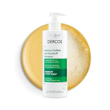 Dercos Anti Dandruff Shampoo, Dry Scalp Treatment and Itch Relief. Prescription Strength Comparable to 2% Ketoconazole, for Mild to Severe Dandruff-Prone Hair & Flaky, Itchy Scalps, 13.5 Fl. Oz.