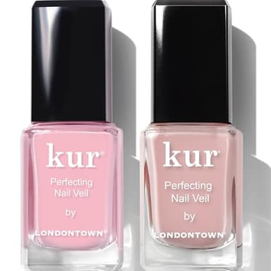 Bundle of LONDONTOWN Nail Veil #4, Dusty Rose Tint & Nail Veil #7 Enhancing Nail Care Color Polish and Formula, Sheer Cherry Blossom Pink, 0.4 fl. oz.