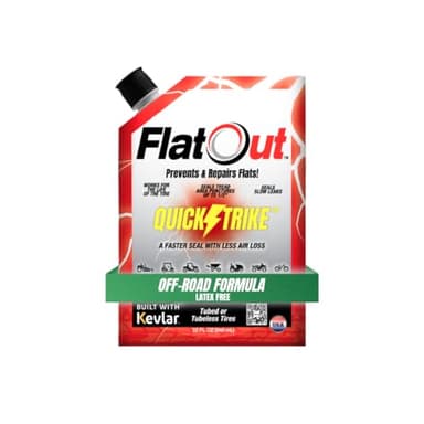 Flat Out QuickStrike Tire Sealant Off-Road Formula - Prevent Flat Tires, Seal Leaks, Contains Kevlar, 32-Ounce Bag