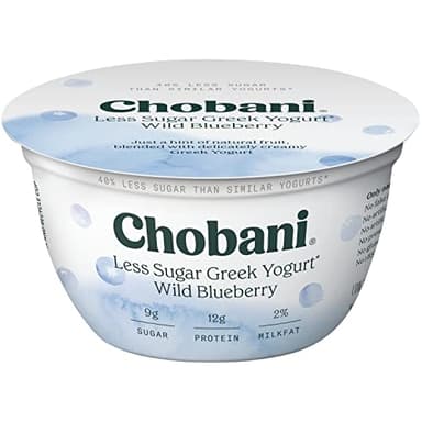 Chobani® Less Sugar Low-Fat Greek Yogurt Wild Blueberry 5.3oz