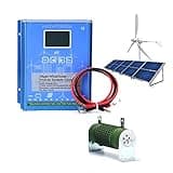 12V 24V 48V 3000W Wind Solar Hybrid Charge Controller, MPPT Charge for Solar Panel Wind Turbine, Lithium Lead Acid Battery,12v