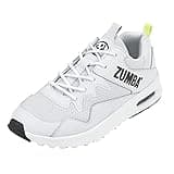 ZUMBA Women's Air Classic Sneakers, Nonslip Low-Top Dance Sneakers, 10, White Black