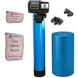 IRON Pro 2 Combination water softener iron filter Fleck 5600SXT digital metered valve for whole house (40,000 Grains, Blue)