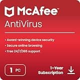 Mcafee Anti-Virus (1 PC | 1 Year) (Email Delivery in 24 hours- No CD)