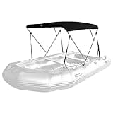 Seamander Inflatable Boat Bimini Tops,Rib Canopy Boat Top Cover 1.5mm Thickness Aluminum Tube with Mounting Hardwares