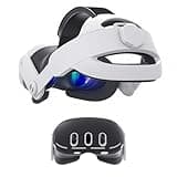 Kuejct 2 in 1 Accessoris Set for Oculus Meta Quest 3, Comfort Head Strap with Adjustable Hinge, Shell Protective Cover, VR Accessories Bundle Compatible with Quest 3