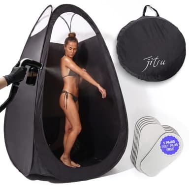 Spray Tan Tent, Portable Pop Up Sunless Tanning Booth, Clear Top