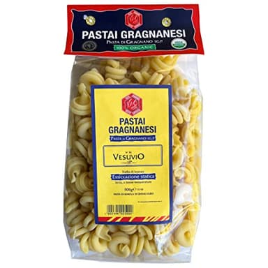 Vesuvio Organic Italian Pasta di Gragnano I.G.P. | Pastai Gragnanesi | USDA Certified Organic| 17.6oz (500g) (Pack of 1)