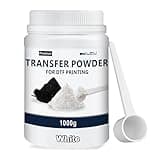LCL DTF Powder Adhesive White 1000g/35.3oz DTF Transfer Powder Hot Melt Adhesive applies to All DTF Transfer Printers for Digital Prints on T-Shirts Textile DTF Supply with DTF PET Film and Ink