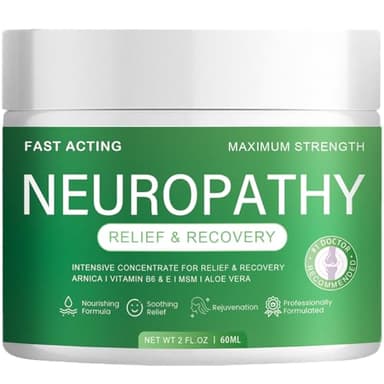 Neuropathy Cream,Neuropathy Pain Relief for Feet,Fast Acting Maximum Strength for Feet, Hands, Legs, Toes,Muscles, Joints, Waist Includes Arnica,Vitamin B6, Aloe Vera, MSM (2 Fl Oz (Pack of 1)
