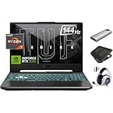 ASUS TUF 2024 A15 Gaming Laptop, 15.6" 144Hz FHD, 8-Core Ryzen 7 7435HS (Beats i7-13620H), NVIDIA RTX 3050 GPU, 32GB RAM, 2TB SSD + 256GB Portable SSD, RGB KB, RJ45, Keypad, Win 11