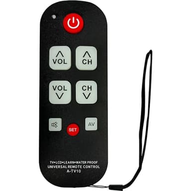 Universal Big Button TV Remote for Seniors, Elderly - Simple Remote - Easy to Use and Set Up with Auto Search & Learning Functions for Major TV Brands, Dementia Friendly Gifts