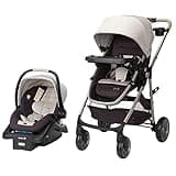 Safety 1st Deluxe Grow and Go Travel System Stroller and Car Seat Combo, 8-in-1 Travel System, Weight Capacity 4-30 lbs, Dunes Edge