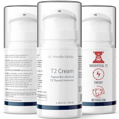 Dr. Westin Childs T2 Cream - T2 Thyroid Support for Women & Men with Bioidentical 3,5 Diiodo-l-thyronine in Lotion Form for Hormone Balance in Hypothyroidism, Hashimoto's, Thyroidectomy & Rai, 60 Ct