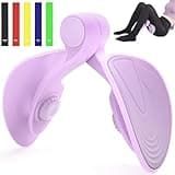 Thigh Master, [Upgraded Version] Spopal Thigh Master Thigh Exerciser for Women, Kegel Exercise Products, Pelvic Floor Trainer for Women, Hip/Leg/Arm Strengtheners, with 5 Resistance Bands (Purple)