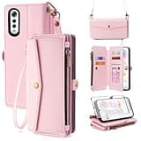 Asuwish Phone Case for LG Velvet 5G/LGVelvet Verizon G5 UW T-Mobile 2020 Zipper Wallet Cover with Screen Protector and Leather Card Holder Slot Stand Wrist Strap Cell LM G900UM Tmobile Women Men Pink