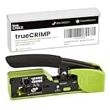 trueCABLE Crimp Tool for Pass Through RJ45 - All-in-One Ethernet Crimper, Cutter, Stripper - Works with Cat5e, Cat6, Cat6A Shielded and Unshielded Connectors