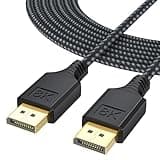 DteeDck DisplayPort 1.4 Cable 10ft, Display Port DP Cables (8K@60Hz, 4K@144Hz, 2K@165Hz, 1080P@240Hz, 32.4Gbps) 10 ft Long Cord Braided for Monitor Computer PC Gaming Laptop TV