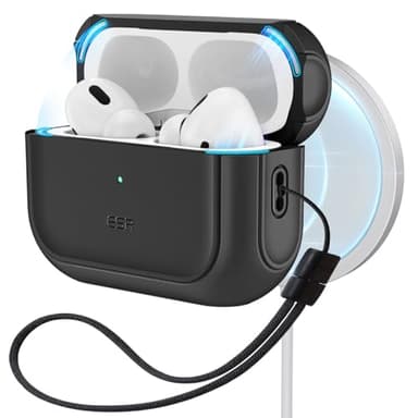 ESR for AirPods Pro 2 Case, Compatible with Airpods Pro Case 2nd / 1st Generation (2023/2022/2019), Compatible with MagSafe, Full Drop Protection Cover with Lanyard, Black