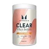 Myprotein Clear Whey Isolate Protein Powder, 1.1 Lb (20 Servings) Peach Mango, 20g Protein per Serving, Naturally Flavored Drink Mix