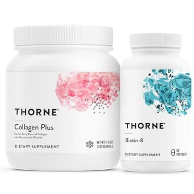THORNE - Collagen Plus and Biotin 8 Bundle for Radiant Skin, Hair, and Nails - 30 Servings