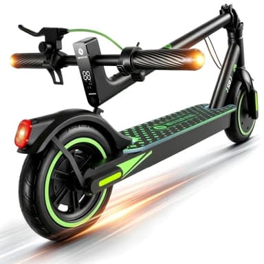isinwheel S9 Electric Scooter for Adults, Foldable Lightweight Commuting E-Scooter, 350W Motor, Max 19 MPH & 12 Mile Range, 8.5" Pneumatic Tires, 220lbs Load, Cruise Control, EABS & Drum Brake