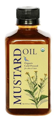 DAANA Mustard Oil for Skin: Certified USDA Organic, Extra Virgin, Cold Pressed