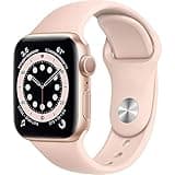 Apple Watch Series 6 (GPS + Cellular, 44mm) - Gold Aluminum Case with Pink Sport Band (Renewed)