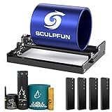 SCULPFUN Laser Rotary Roller, Laser Engraver Y-axis Rotary Roller Engraving Module 360° Rotating for Engraving Different Size Cylindrical Objects Cans, Compatible with Most Engraving Machines