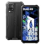 Blackview Phone BV4800, Android 13 4GB+32GB 2TB Expand Rugged Smartphone, 6.56" Incell Screen 5180mAh Rugged Phone, 4G T-Mobile Dual SIM Rugged Smartphone Unlocked, IP69K, 3 Card Slots/Face ID-Black