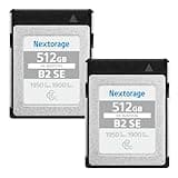 512GB (2-Pack) Nextorage, CFexpress Type B Card, max Write Speed 1900MB/s Read Speed 1950MB/s (CF-Express Type B Memory Card NX-B2SE)