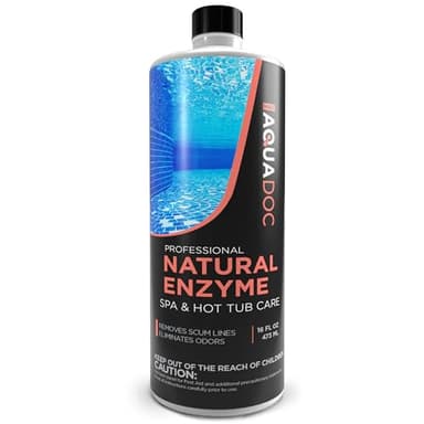 AquaDoc Spa Enzyme Water Treatment - 16oz - Natural Hot Tub Enzyme Cleaner & Clarifier for Balanced Water - Made in USA