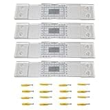 Yuly Heavy-Duty Building Crack Monitor For Concrete Masonry And Stucco Crack Gauge Monitor Crack Measuring Crack Width Gauge, 4 Pack