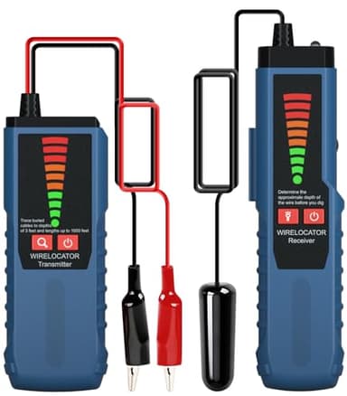 VXSCAN F04 Underground Wire Locator, Cable Locator with Earphone, Buried Wire Detector for Locating Breakage Cables & Wires Dog Fence Cables