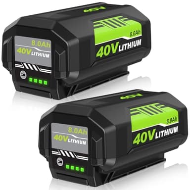 GERIT BATT Upgraded 40 Volt 8.0Ah Replacement for Ryobi 40V Battery Compatible with Ryobi 40 Volt Battery OP4026 OP40602 OP4060A1 OP40601 OP4075A OP4050A OP4026A OP40201 OP4040 Lithium Ion(Multi-2PC)