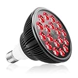 Aumtrly Red Light Therapy Bulb, 18 LEDs 660nm Red Light Therapy for Face and Neck, High Irradiance, Large Coverage Area Red Light Therapy Lamp, Suitable E26 Socket(Only Bulb)
