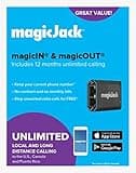 magicJack, New 2024 VOIP Phone Adapter, Portable Home and On-The-Go Digital Service. Unlimited Calls to US and Canada. NO Monthly Bill | Featuring magicIN™ & magicOUT™ Service