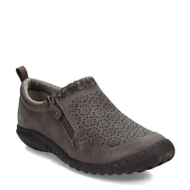 Jambu Women's Amber Oxford Flat, Grey, 6.5